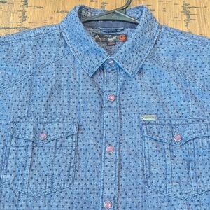 Guess M pearl snap shirt